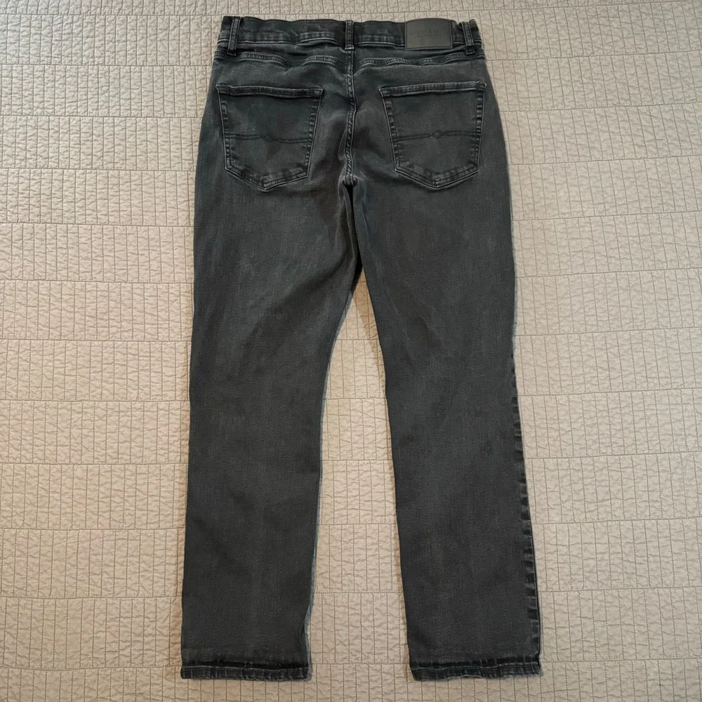 Lucky Brand Jeans Men's 34x30‎ (33x29) Black 410 Athletic Straight Stretch Faded